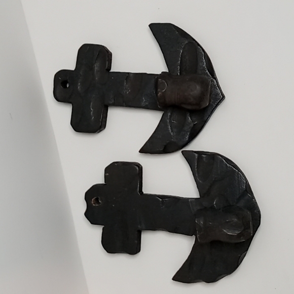 Unique Pair Of Anchor Handmade Candleholders - Picture 1 of 8